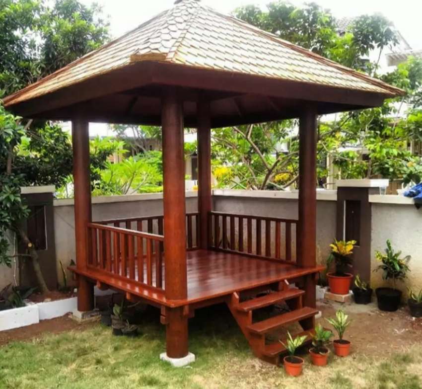 Segarnya Bersantai di Gazebo, jasa taman, tukang taman, jasa pasang rumput, tukang taman profesional